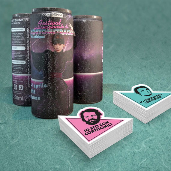 energy drink & stickers